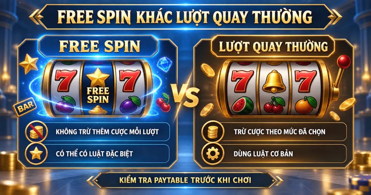 So sánh Free Spin và lượt quay thông thường trong slot