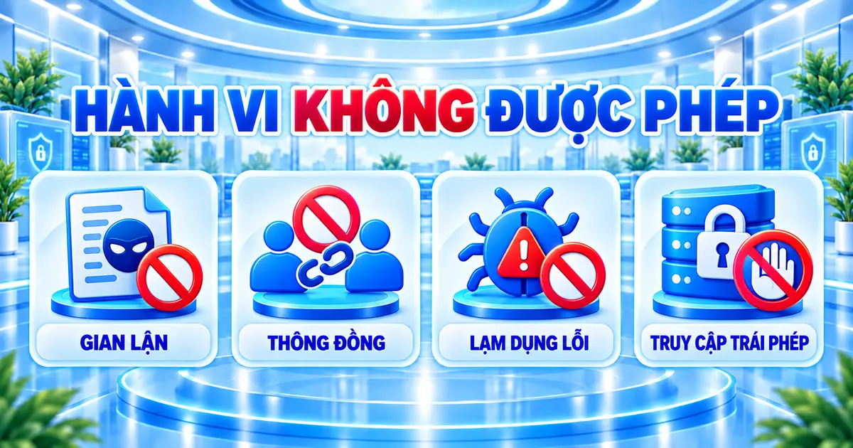 Các hành vi không được phép khi sử dụng LLWIN