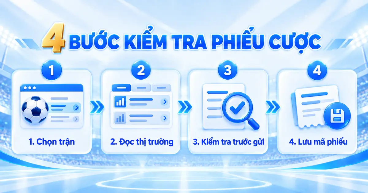 Bốn bước kiểm tra phiếu cược Thể Thao LLWIN