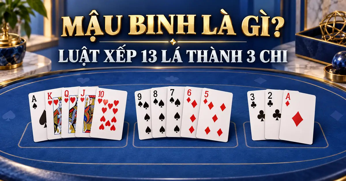 Mậu Binh là gì và luật xếp 13 lá thành ba chi