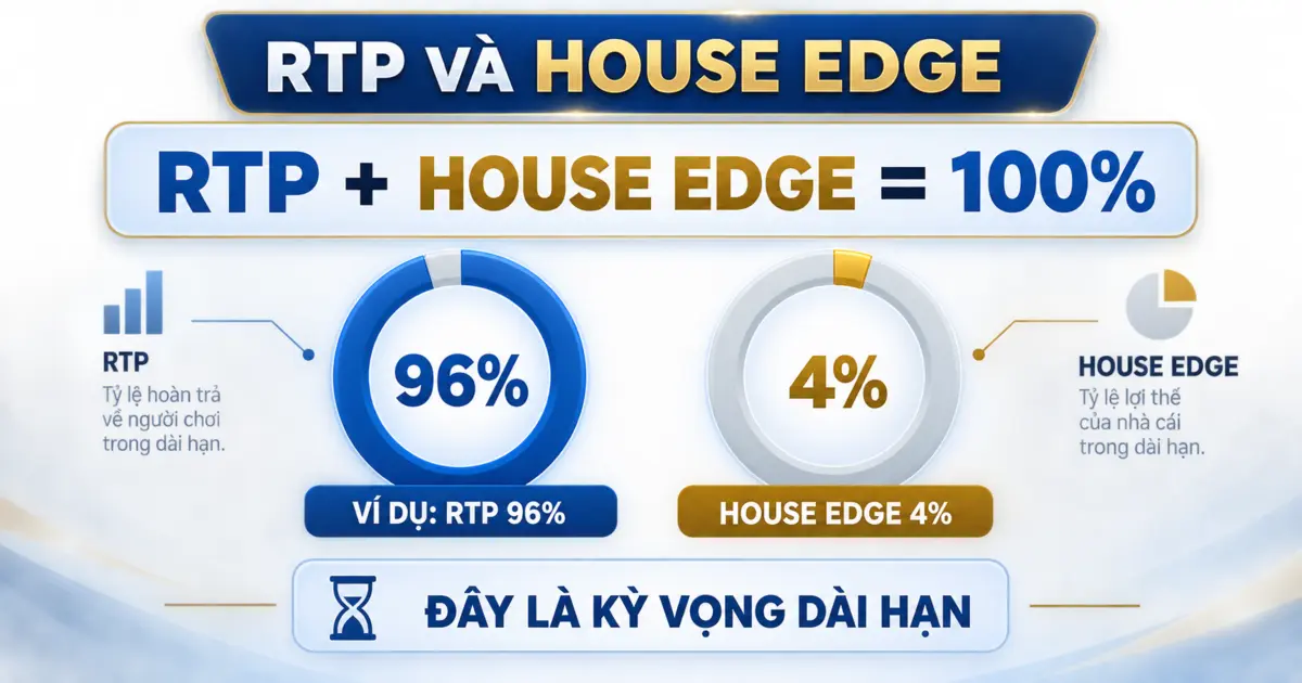 Mối quan hệ giữa RTP 96 phần trăm và House Edge 4 phần trăm