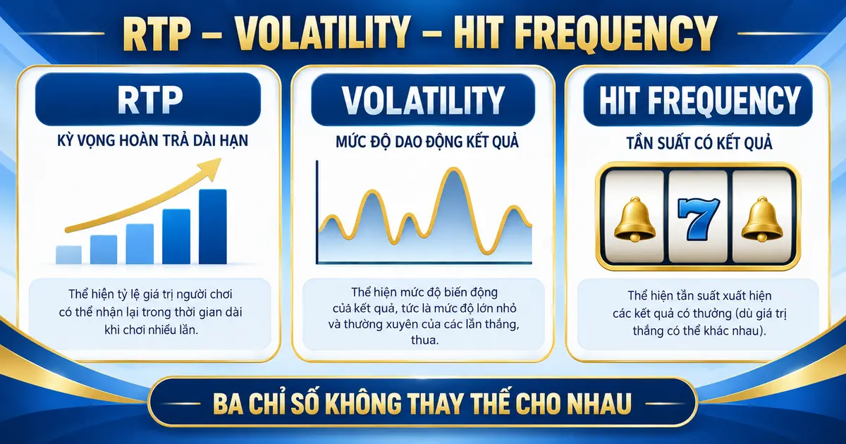 Phân biệt RTP Volatility và Hit Frequency trong game slot
